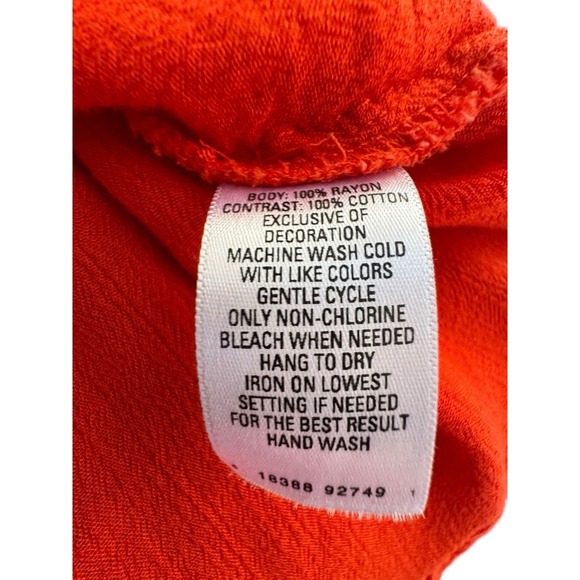 GNW Red Crochet Lace Blouse Women's XL Flutter Sleeve Boho Festival Top - Picture 5 of 5